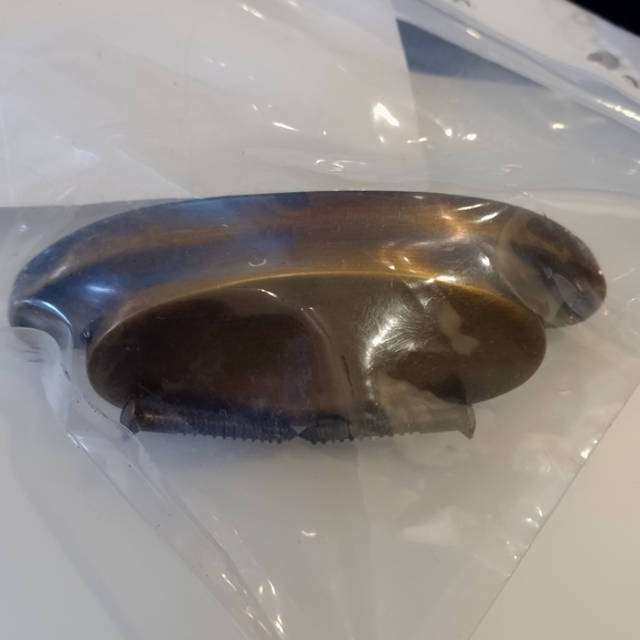 NEW House of Antique Hardware Cast Brass Oval Bin Pull Drawer Handle - Picture 6 of 7